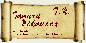 Tamara Mikavica vizit kartica